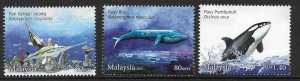 MALAYSIA SG2073/5 2015 MARINE LIFE MNH