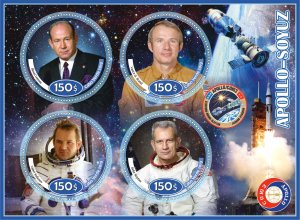 Stamps. Space. Apollo Soyuz 2019 year 1+1 sheets perforated