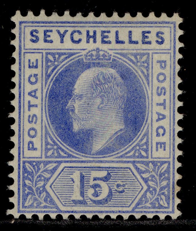 SEYCHELLES EDVII SG50, 15c ultramarine, M MINT. 