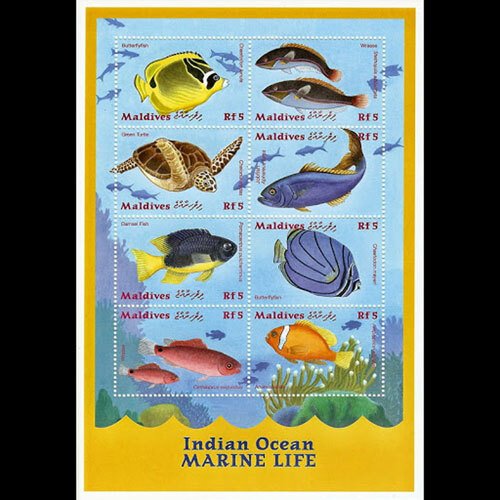 MALDIVES 2000 - Scott# 2483 Sheet-Marine Life NH