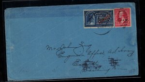 Guam #E1 Very Fine Used On Rare Cover To Everett Washington Along With 2cent Red