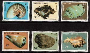 WALLIS & FUTUNA 1985 Sea Shells; Scott 320-25; MNH