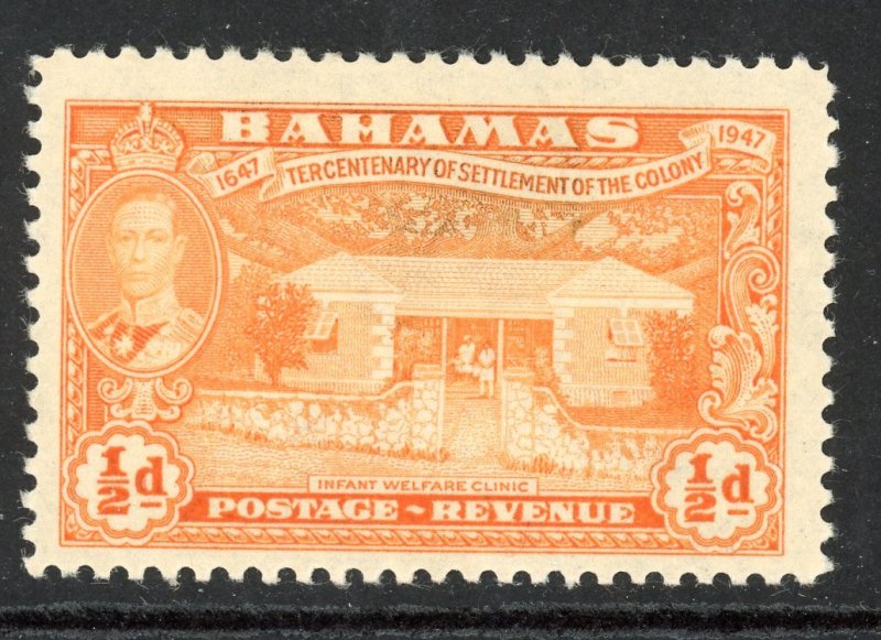 Bahamas 132 MH 1948 1/2p orange