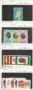 Grenada, Postage Stamp, #229, 1051-3, 1098-1101, 2773a-e Mint NH, JFZ
