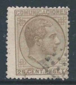 Spain #236 Used 25c King Alfonso XII