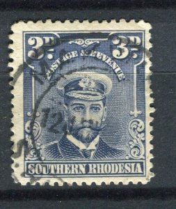 RHODESIA; 1913-22 early GV Admiral issue used Shade of 3d. Postmark