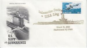 2000 Submarines (Scott 3373) USS Ling Hackensack NJ Artcraft