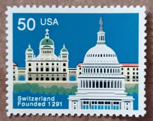 United States #2532 50c Switzerland-700th Anniversary MNH (1991)