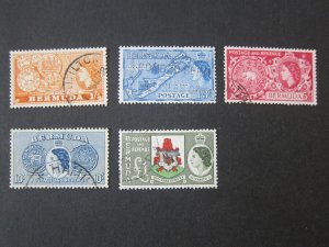 Bermuda 1953 Sc 156,158,160-162 FU