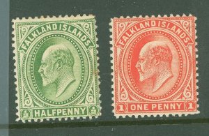 Falkland Islands #22-23 Unused Multiple