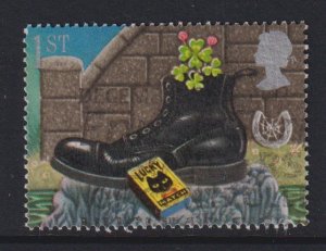 Great Britain  #1356 used 1991 symbols of good luck 1st  clover in boot