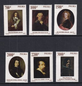 Poland #3070-3075 MNH 1992 paintings