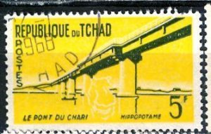 Chad 1961: Sc. # 75;  Used CTO Single Stamp