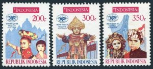 Indonesia 1344-1346,MNH.Michel 1254-1256. World EXPO Brisbane-1988,Australia.