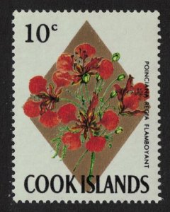 Cook Is. 'Poinciana regia flamboyant' Flowers 10c 1967 MNH SG#238