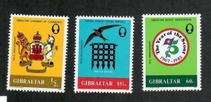 Gibraltar; Scott 437-439; 1982; Unused; NH; Complete Set
