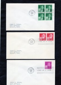 889-893 American Inventors, FDC set/5 no cachet addressed