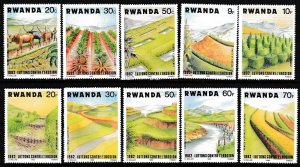 Rwanda MNH 1140-9 Soil Erosion Prevention 1989