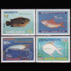 BANGLADESH 1983 - Scott# 225-8 Local Fish Set of 4 NH