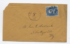 1860s Shelbyville KY #63 1 cent 1861 drop rate cover [6230.11]