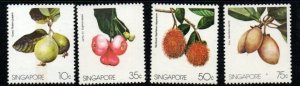 SINGAPORE SG519/22 1986 FRUITS MNH