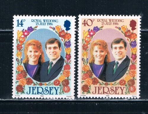 Jersey #404-5 MNH Set Royal Wedding  (J0010)