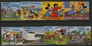 Lesotho 807-14 MNH Disney, Train, Animals, Phila Nippon