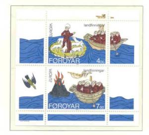 Faroe Islands Sc 265a 1994 Europa St Brendan stamp sheet  mint NH