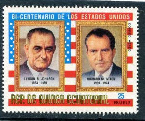 Equatorial Guinea 1979 AMERICAN PRESIDENTS pair Perforated Mint(NH)