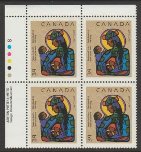Canada 1294 Christmas 1990 - Plate Block UL - MNH