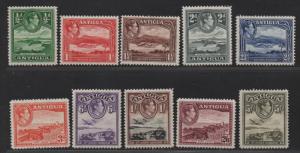 $Antigua Sc#84-93 M/LH/VF, part set, ex. 94-5, Cv. $37.80