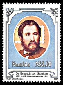 Namibia 820, MNH, Centennial Death of Heinrich von Stephan