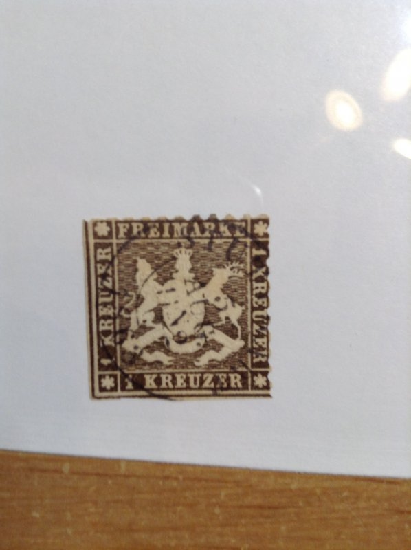 Germany  (Wurttemburg) SC #39a   Used