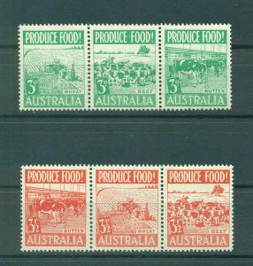 Australia sc# 252a-255a mh cat value $12.00