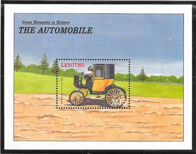 Lesotho #1253  15M  The Automobile  S/S (MNH) CV $6.50