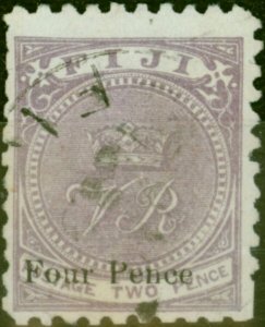 Fiji 1888 4d on 2d Dull Purple SG43 Type B Fine Used