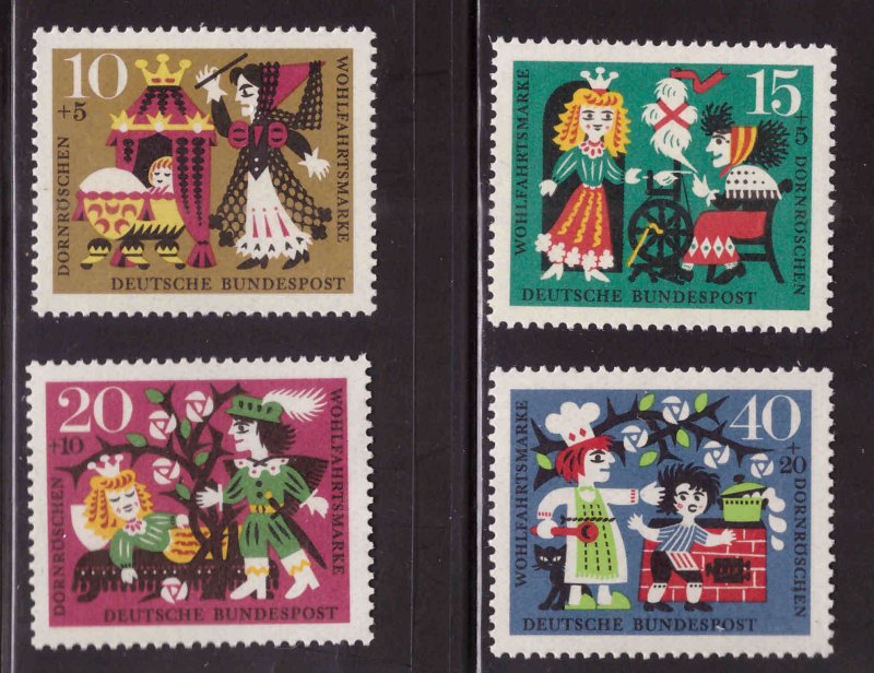 Germany  Scott B400-403 MNH** 1964 Fairy Tale set