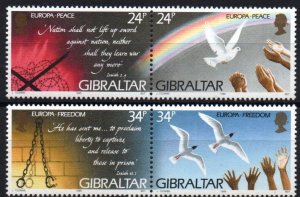 Gibraltar # 677a - 679a MNH