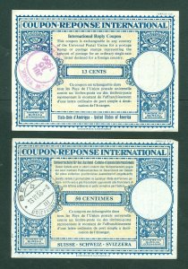 Switzerland. 1955-56. 2 Postage Coupon-Response International. Used.