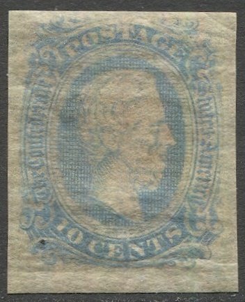 US Confederate States 1863 10c Jefferson Davis Sc #11c MH VF