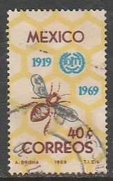 MEXICO 1006 50th Anniv of Int Labor Organization. Used. VF. (899)