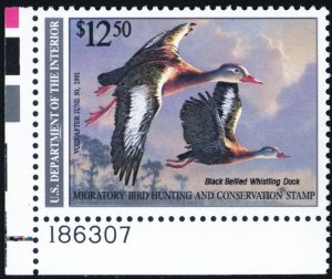 RW57, Mint VF NH $12.50 Federal Duck Stamp With PL#