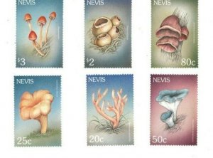 Nevis 2001 - Mushrooms - Set of 6 Stamps - Scott #1263-68 - MNH