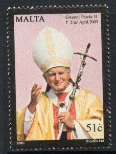 MALTA SG1411 2005 POPE JOHN PAUL II COMMEMORATION MNH