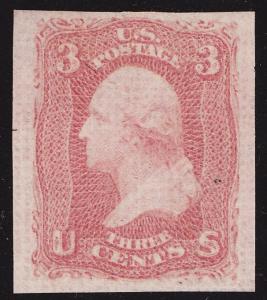 1867 3c  ROSE Essay Sc#79E15e Washington Misic Box Grill 