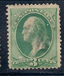 US#207-Washington, 3c- green- (U),CV. $0.80