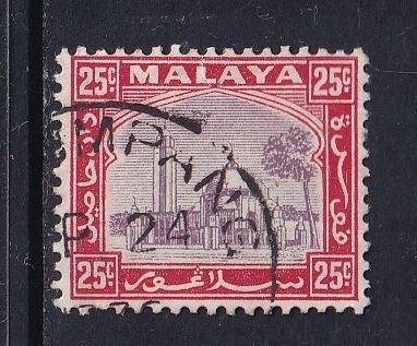 Malaya Selangor  #53 used 1936  Klang Mosque  25c
