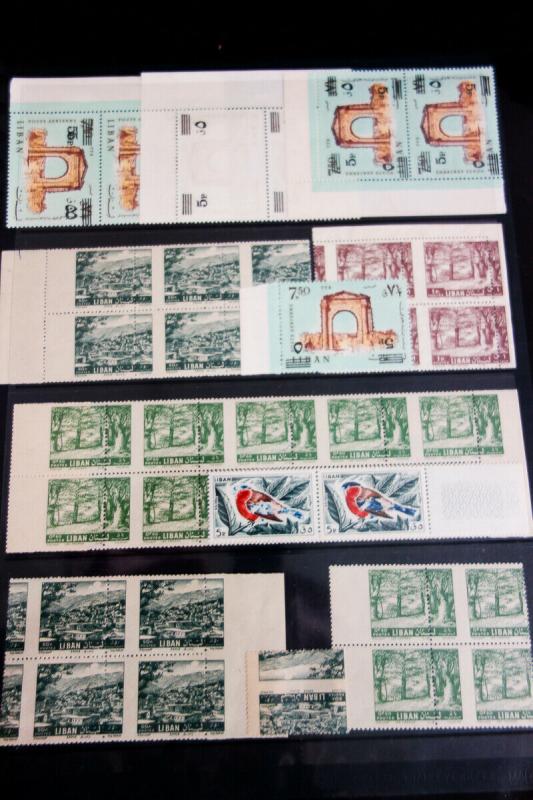 Lebanon Error Group of 37 Early Stamps Mint Clean Very Rare