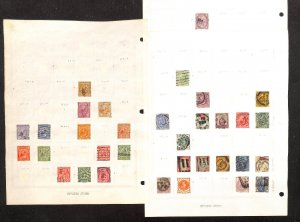 Great Britain Stamp Collection on 22 Pages, 1870-1970 Neatly Identified (BJ)
