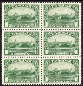 1935 Canada 10¢ Windsor Castle block of 6 MNH Sc# 215 Lot 2